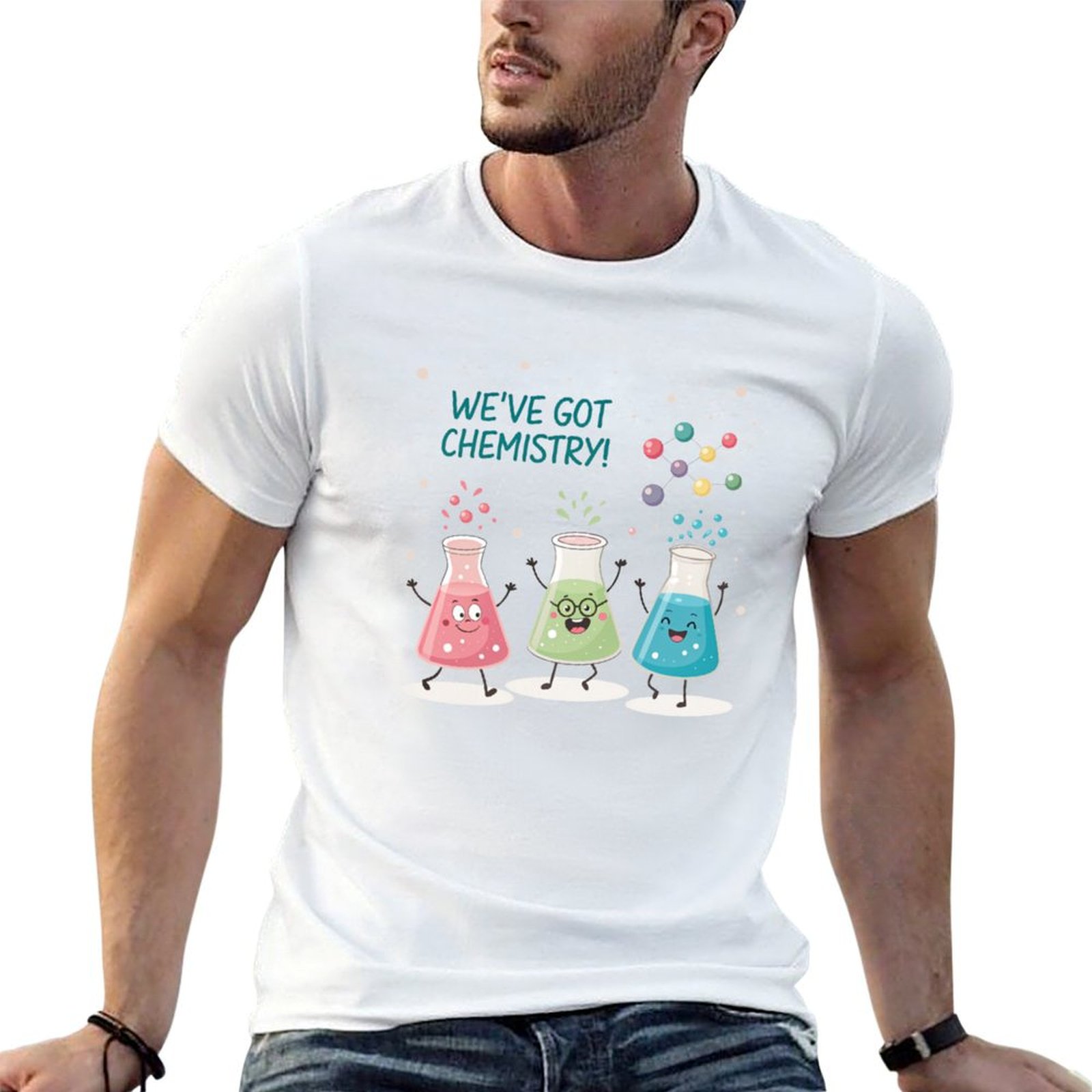 Science Buddy - Science Beaker Buddies T-shirt Lichtgewicht casual