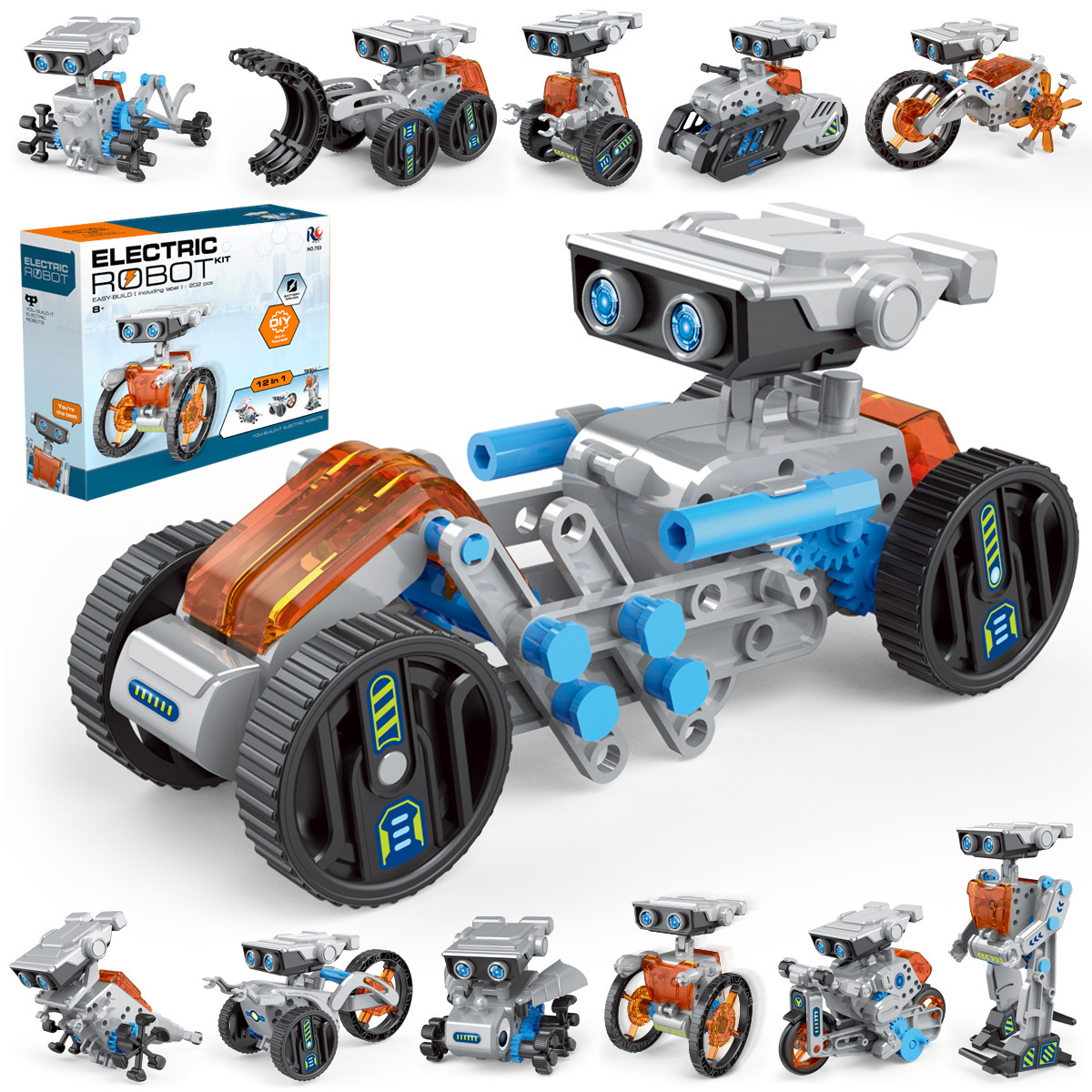 Science Toy - 12-in-1 wetenschapsexperiment Zonne-robotspeelgoed DIY-gebouw aangedreven leermiddel