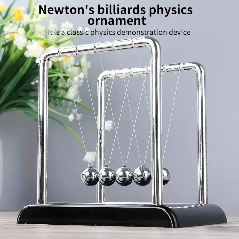 Newton Cradle Large - Newton's Cradle Balans Stalen Bal Beweging