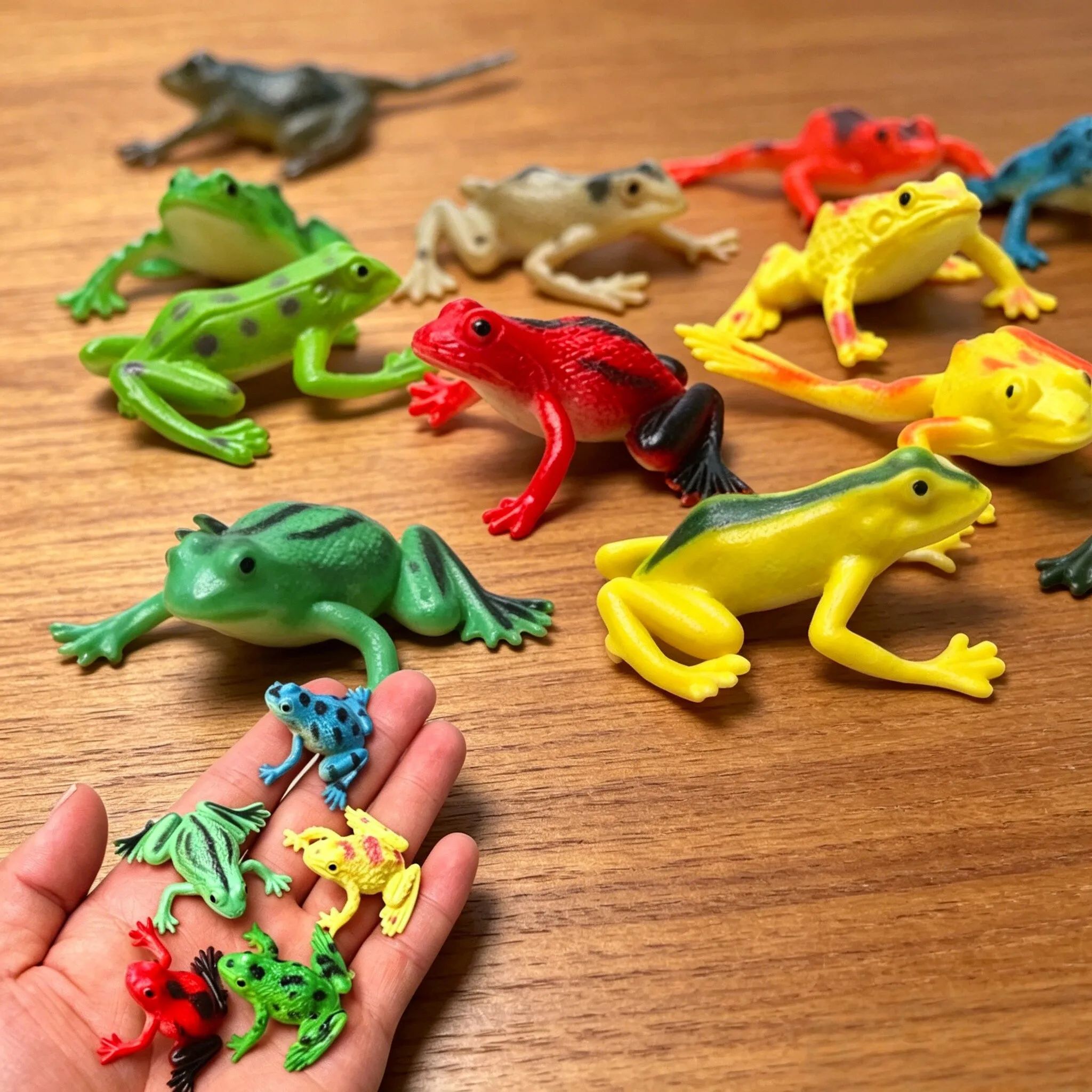 Hobby Is Science - 12 stuks realistische kikkers standbeeld kinderen