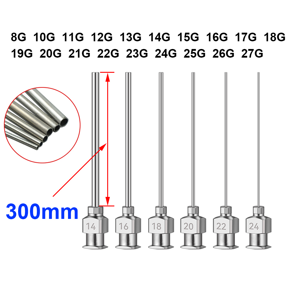 Hobby Science Lab - 12 stks SUS304 300mm Lange Stompe