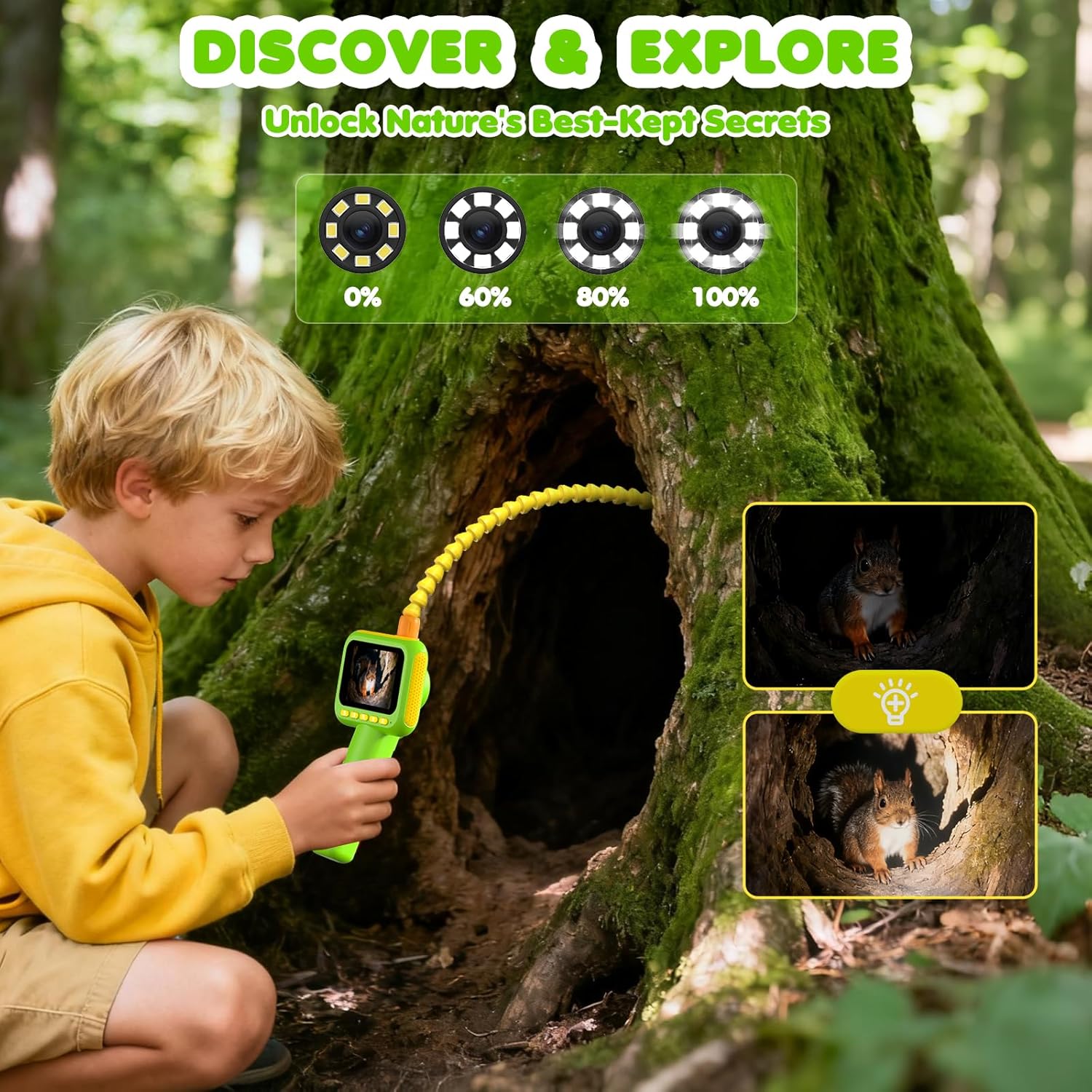Science Toy - Endoscoop voor kinderen, borescoop slangencamera speelgoed