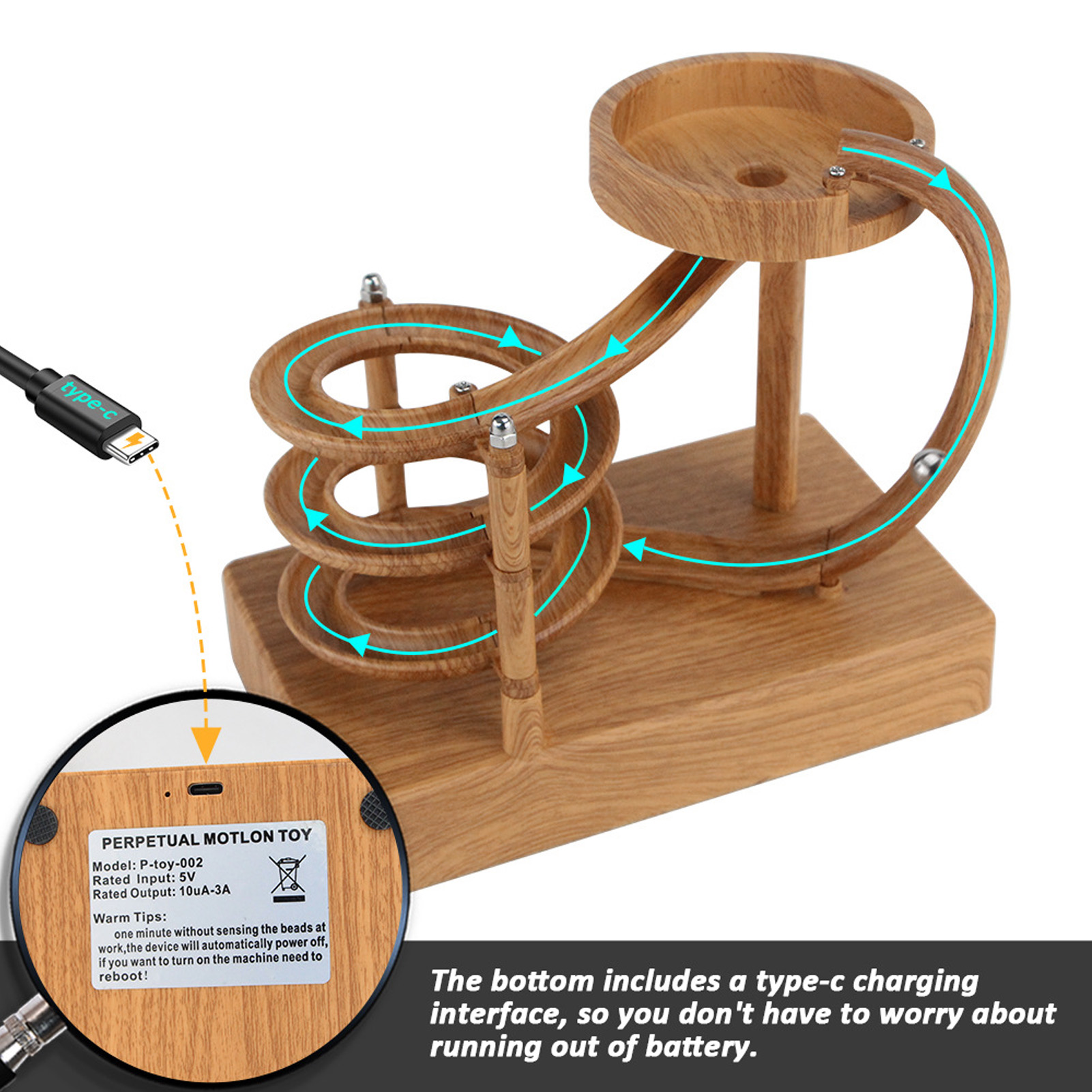 Rolling Perpetual Motion Machi - Newton Cradle Large recensie en prijs